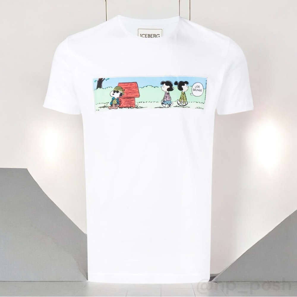 New Men's "ICEBERG" Snoopy Tee Shirt, Peanuts Theme